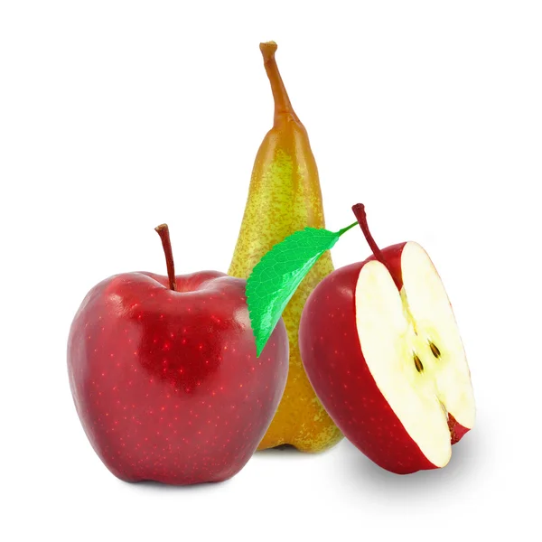 Яблоко и груша — стоковое фото