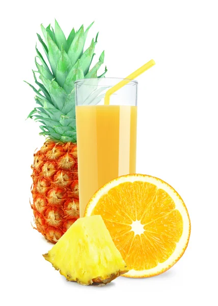 Sok pomarańczowy ananasowy — Zdjęcie stockowe