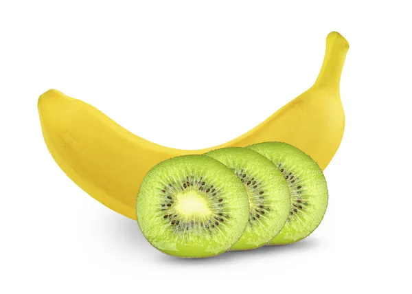 Banaan en kiwi — Stockfoto