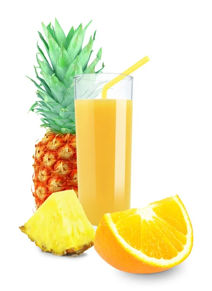 Sok pomarańczowy ananasowy — Zdjęcie stockowe