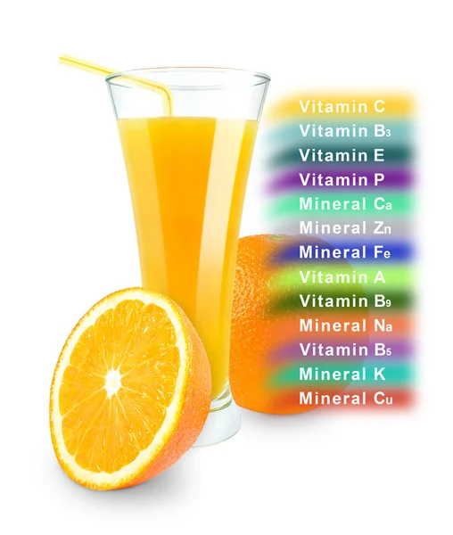 Succo d'arancia e vitamine — Foto Stock