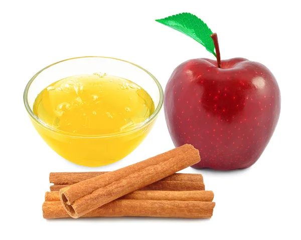 Apple cinnamon oil — Stock Photo, Image