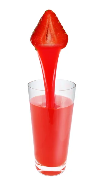 Erdbeersaft — Stockfoto