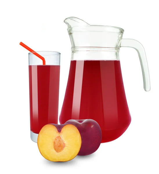 Saft von Pflaumen — Stockfoto