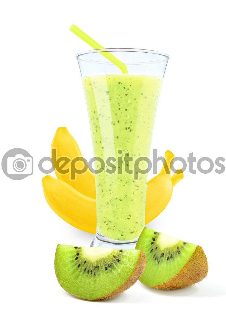 Cocktail with kiwi and bananas