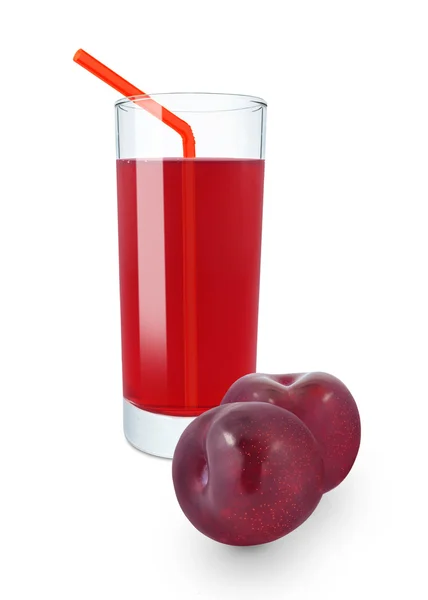 Färska plommon juice — Stockfoto