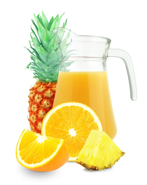 Jus d'orange-ananas frais — Photo