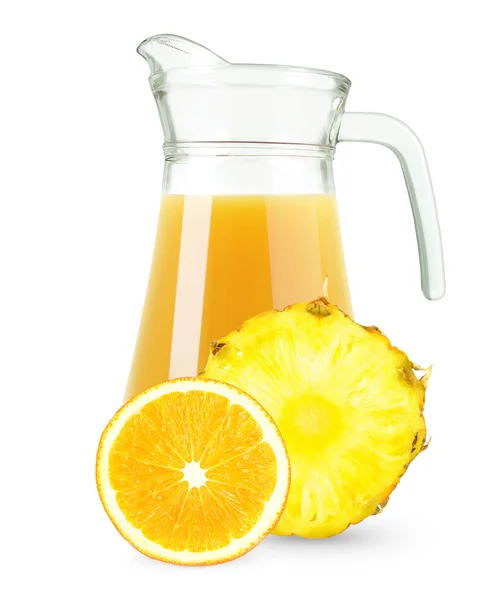 Świeży sok pomarańczowy ananasowy — Zdjęcie stockowe