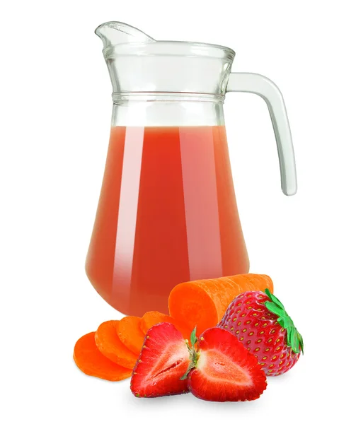 당근-딸기 주스 — 스톡 사진
