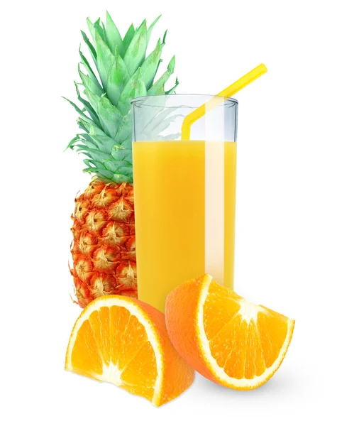 橙色菠萝汁 — 图库照片