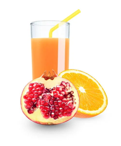 Апельсин - гранатовый сок — стоковое фото
