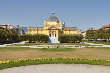 Zagreb 'de sanat pavilyonu. Hırvatistan