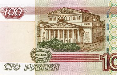 Bolşoy Tiyatrosu mosc içinde 100 tane Rus ruble parçası