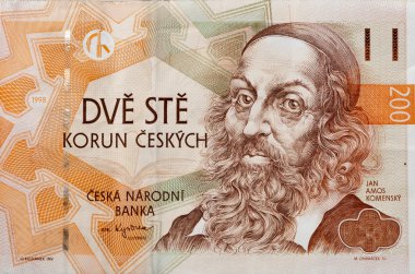 money of Czech Republic macro clipart