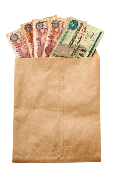 Geld aus Ägypten in Papier einhüllen — Stockfoto