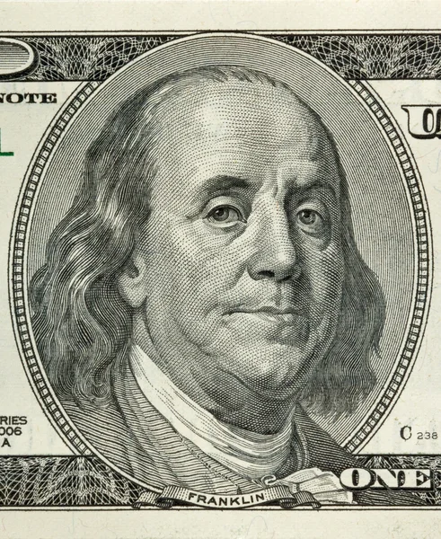 Portrait of Benjamin Franklin — Stock Photo, Image