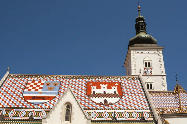 Markuskirche, Zagreb. Kroatien — Stockfoto