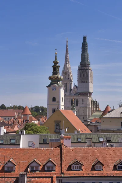 Zagreb Cathedral towers — Stock Photo, Image