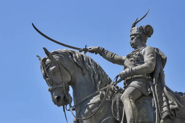 Statue on main square in Zagreb, Croatia — Stock Photo, Image