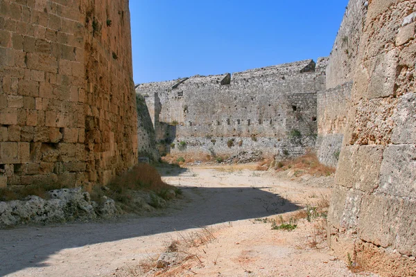 Rodos şehir duvarları — Stok fotoğraf