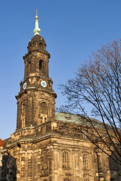 Dresden Kreuzkirche — Stock Photo, Image