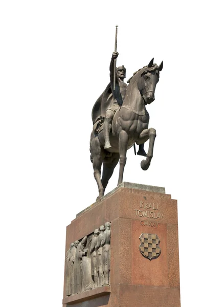 Statue of the King Tomislav in Zagreb, Croatia — Stock Photo, Image
