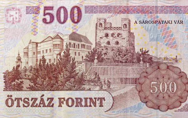 Argent de Hongrie 500 forint macro — Photo