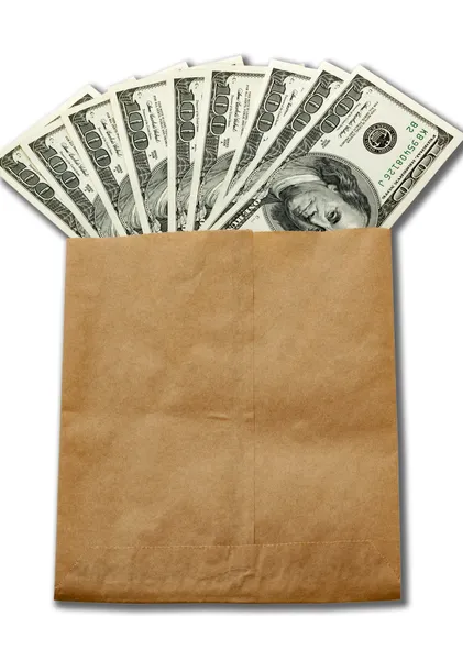 Dinheiro dos EUA em papel envelop — Fotografia de Stock
