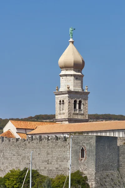 Krk katedral çan kulesi — Stok fotoğraf