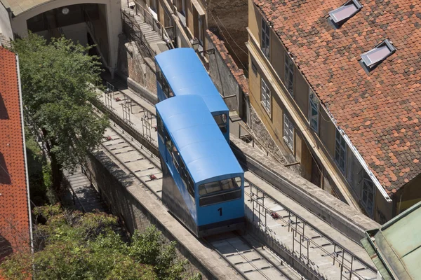 Zagreb kabelspoorweg Stockafbeelding