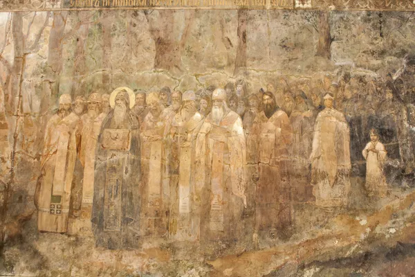 Fresco of Kiev Pechersk Lavra, Ukraine. — Stock Photo, Image