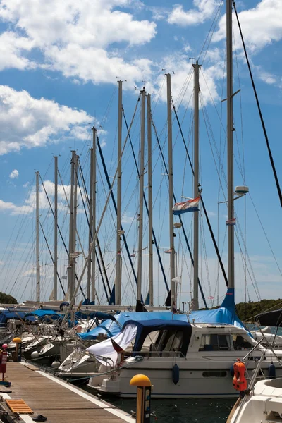 Marina masts in Vrsar — Stock Photo, Image
