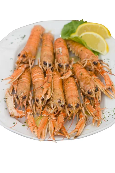 Pişmiş langoustes — Stok fotoğraf