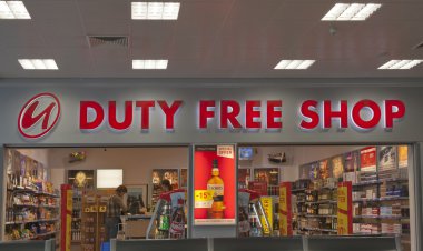 Duty Free Shop in Prague Airport clipart