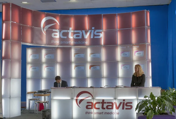 Actavis american pharmaceutical company booth — Stock Photo, Image