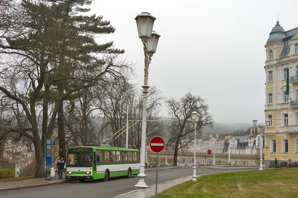 Public transport in Marianske Lazne — Stock Photo, Image