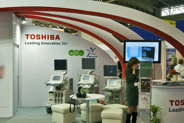 Toshiba booths at medical exhibition — Stock Photo, Image