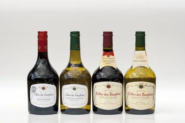 Francouzská vína rhone — Stock fotografie