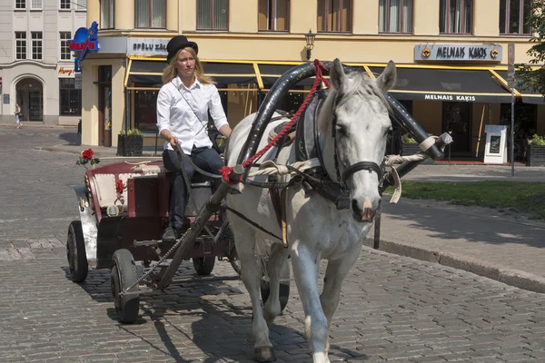 Cabby en Riga — Foto de Stock