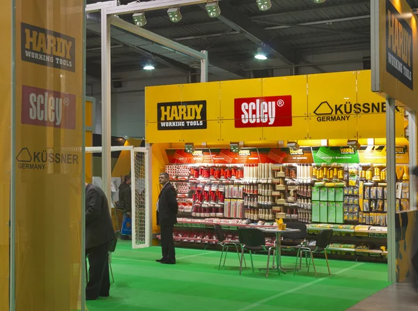 Stand delle aziende Hardy, Scley e Kussner — Foto Stock