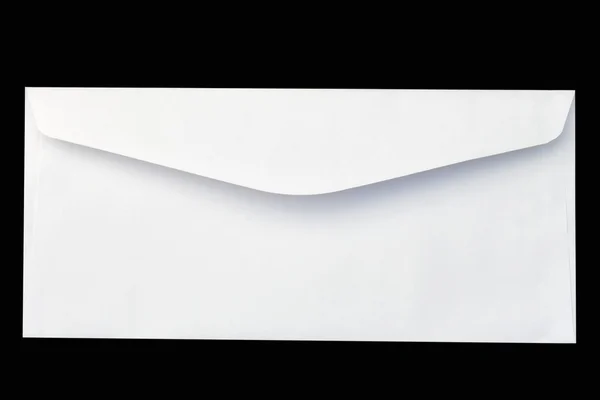 Envelope branco no fundo preto — Fotografia de Stock