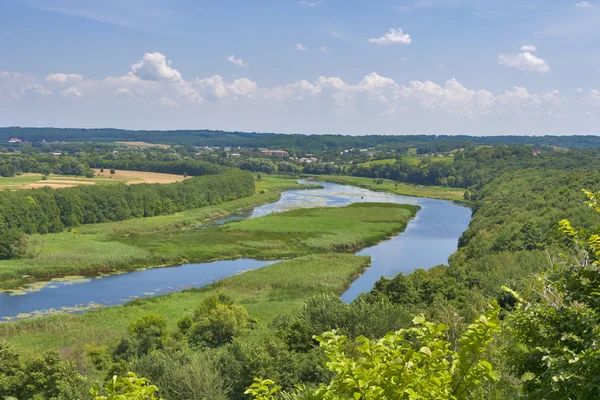 Río Ros paisaje de verano, Ucrania — Foto de Stock