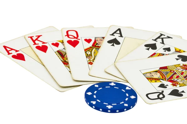 Gambling items isolated on white — Stock Photo, Image