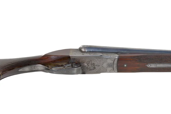 Dos gatillo viejo escopeta aislado en blanco —  Fotos de Stock