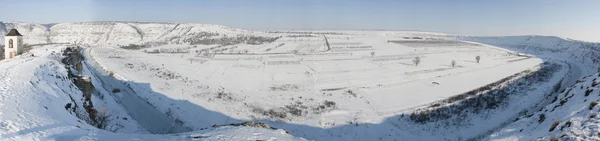 Invierno Orhei Vechi valle panorama — Foto de Stock