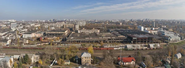 Panorama del distrito industrial Svyatoshin, Kiev . — Foto de Stock