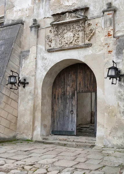 Entrance to the Olesko Castle — Stock Photo, Image