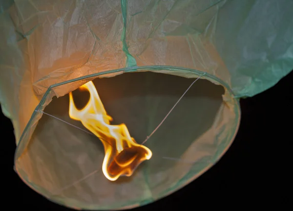 Chinese kongmin light lantern launch — Stock Photo, Image