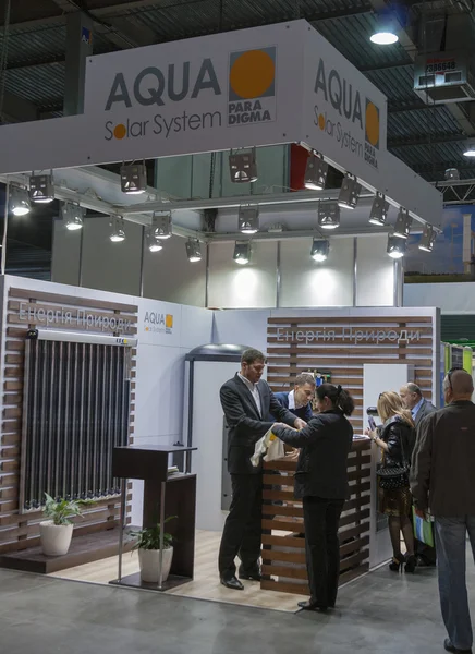 Aqua sluneční soustavy paradigma booth — Stock fotografie