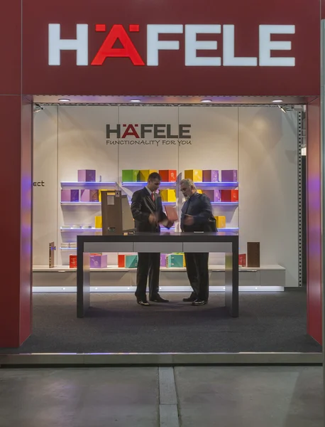 Hafele furniture company booth — Stock Photo, Image